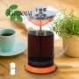 فرنچ پرس پیرکس درب استیل با پایه سیلیکونی رنگی 350 میلی لیتر جنوا (Genova French Press FPSL 350ml)