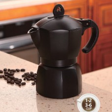 قهوه جوش اسپرسو ساز (موکاپات رو گازی) لایسنس ایتالیا مشکی دو کاپ (2 فنجان) جنوا (Genova Moka Pot KPX-2 Black)