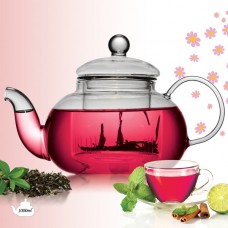 قوری تمام پیرکس شعله مستقیم ضد شوک حرارت 1000 میلی لیتر جنوا (Genova Teapot TP-202 1000ml)