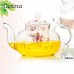 قوری پیرکس شعله مستقیم ضد شوک حرارت با درب و صافی سرامیک 800 میلی لیتر جنوا (Genova Teapot TP-302 800ml)