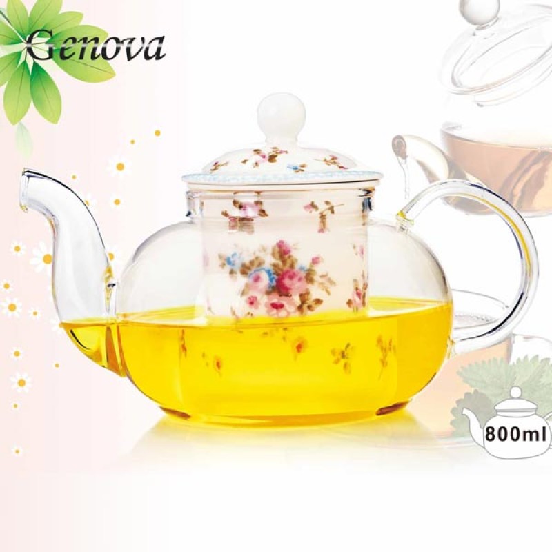 قوری پیرکس شعله مستقیم ضد شوک حرارت با درب و صافی سرامیک 800 میلی لیتر جنوا (Genova Teapot TP-302 800ml) قوری پیرکس شعله مستقیم ضد شوک حرارت با درب و صافی سرامیک 800 میلی لیتر جنوا (Genova Teapot TP-302 800ml)